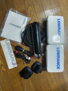 ローランス　エリート　ti2 　２台（日本語版・英語版）３IN１振動子　セット　魚群探知機　LOWRANCE
