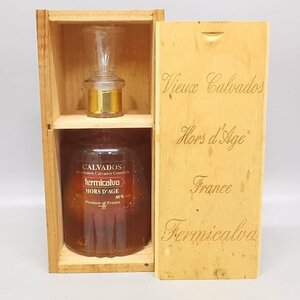 古酒 CALVADOS カルヴァドス Fermicalva フェルミカルヴァ HORS D'AGE オルダージュ ブランデー 600ml 40% 木箱入 Z5011