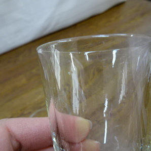 【昭和 ガラス ミニグラス(2) 7個】食器 ガラス製 コップ ミニサイズ 透明 気泡 レトロ【B5-1①】20240206の画像4