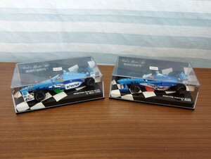 MINICHAMPS 1/43 BENETTON PLAYLIFE B199 / B198 A.WURZ ミニチャンプス　ベネトン　プレイライフ　F1 ミニカー　激レア　2個セット　美品