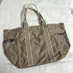 スキャパ Scapa バッグ ハンドバッグ ナイロン 縦23cm×横37㎝【M0208】