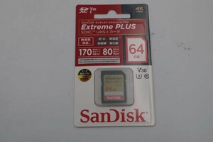 ** вся сумма возвращение денег гарантия! максимальная скорость отправка![SanDisk SDSDXWH-064G-JNJIP Extreme плюс SDXC UHS-I карта 64GB]**(202310-23599-kaitori)