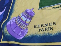 エルメス HERMES シルク100％ スカーフ 帆船柄 レディース ブランド_画像7
