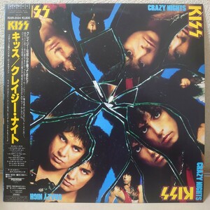 LP☆キッス/クレイジー・ナイト［帯付/プロモ見本盤/R28R-2024/1987年/KISS］