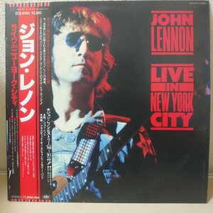 LP☆ジョン・レノン/Live in New York City［帯付/プロモ白ラベル見本盤/ECS-91160/1986年発売/John Lennon］