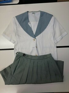 岡山県 就実高校 女子制服 HANAE MORI ハナエモリ　160A　2点セット　セーラー服　スカート(69.52)