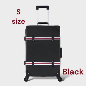 トランク型キャリーケース　スーツケース　Sサイズ　ブラック　 TSAロック　ダイヤルロック　静音　軽量　機内持ち込み