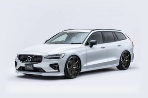 ERST エアスト VOLVO V60 ZB R-Design 2018ー フロントリップスポイラー＆リアディフューザー FRP 未塗装 ボルボ エアロ