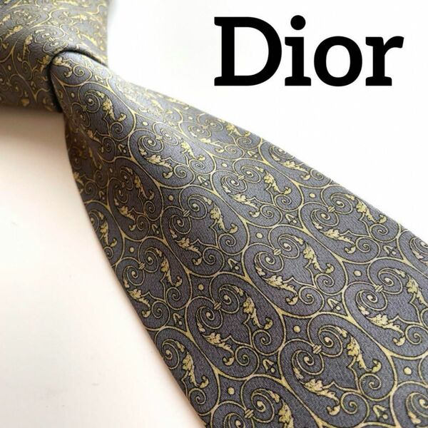 ディオール　ネクタイ　Dior グレー系　