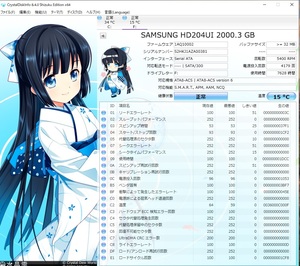 SAMSUNG 2TB HDD HD204UI 3.5インチHDD SATA 2000GB ジャンク