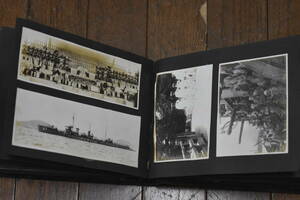 うぶ品　古い軍隊の写真帖　８２枚　日本軍 大日本帝国 海軍 軍人 戦艦 建物　貴重資料