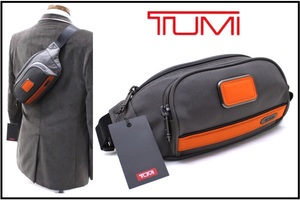 6万新品◆TUMI トゥミ◆灰×橙バリスティックナイロンクロスボディバッグ１円