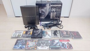 【動作確認済、限定カラー】プレミアムPlayStation3 PS3 40GB メタルギアソリッド4 MGS4 プレミアムパック メタルギアシリーズ 他ソフト有