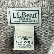 Wl799 正規品 L.L.Bean エルエルビーン ウール ニット セーター ジップアップ ジャケット ハイネック メンズ L-REG_画像7