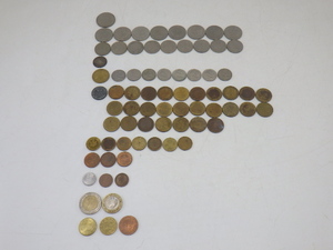 h4B009Z- 硬貨 旧硬貨 ドイツ マルク ペニヒ ユーロ ユーロセント 1/2マルク銀貨など 合計74枚