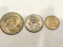 [3355-1] 3枚 まとめ USドル アメリカ 硬貨1ドル 1/2ドル フィリピン25センタボ_画像2