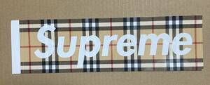 送料無料　新品 ベージュ　Supreme Burberry ステッカー box logo シュプリーム バーバリー　sticker ボックスロゴ