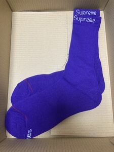 【送料無料】新品 Supreme　Hanes Crew Socks Purple 紫　パープル　１足　シュプリーム　ヘインズ　靴下