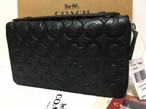 【未使用・送料無料】コーチ長財布★シグネチャーダブルジップレザー★COACHアウトレット★新品未使用　F77288