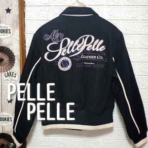 ◇ペレペレ/PELLE PELLE◇ウールジップジャケット スタジャン レディース バックロゴ XL