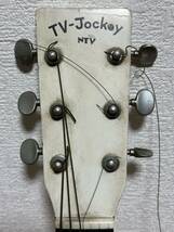 NTV TV-Jockey Zen-on White Folk Guitar _画像6