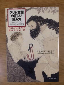 集英社文庫 フ20 グリム童話の正しい読み方 鉄のハンスが教える生き方の処方箋 ロバート・ブライ 野中ともよ 集英社 1999年 第1刷