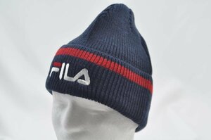 coco★新品★フィラ★FILA★ニット帽★紺×赤★ネイビー×レッド★ユニセックス★F※ネコパケ発送可★82679