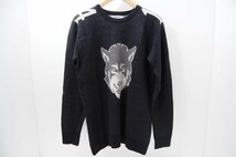 coco★ラッセルノ★長袖クルーネックセーター★ニット★紺★ネイビー/オオカミ★4(M)★USED※レターパックプラス発送可★71665_画像1