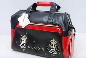 coco★新品★MUスポーツ★エムユー★ミエコウエサコ★ボストンバッグ★ロッカーバッグ★黒×赤★ブラック★82136