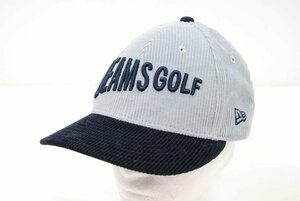 coco★ビームスゴルフ★ニューエラ★コーデュロイキャップ★ネイビー×グレー★9FIFTY★USED※レターパックプラス発送可★83975