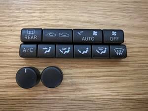 【新品】トヨタ純正 JZA80 スープラ AC エアコン スイッチ パネル ボタン 12種類セット A/C HVAC Button Set