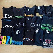 アメリカ古着 プリント ブラックTシャツ 15着まとめ サイズミックス 卸 レギュラーTシャツ 洗濯済み_画像1