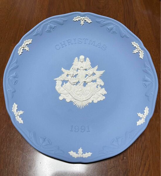ウェッジウッド　ジャスパー　1991年　クリスマスプレート　飾り皿　オブジェ