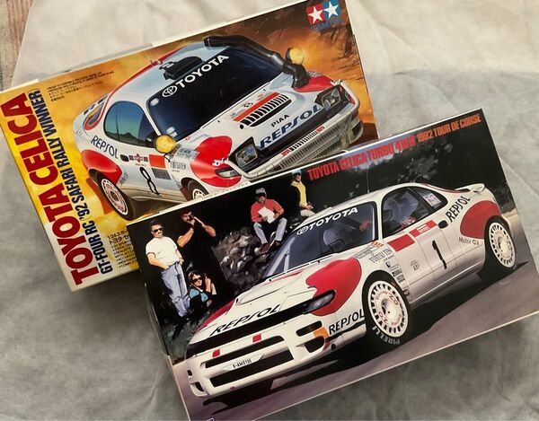 最終価格！ハセガワ&タミヤ トヨタセリカ ’92 ラリー車2台セット(made in JAPAN)