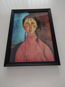 Art hand Auction Art frame § Photo poster frame included (optional) A4 § Amedeo Modigliani § Girl with pigtails, Ecole de Paris, painting, furniture, interior, Interior accessories, others