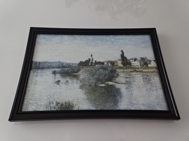 Kunstrahmen § A4-Rahmen (wählbar) mit Fotoposter § Claude Monet § Lavacourt § Paris / Seineufer / Frankreich / Malerei / Impressionismus / Antikstil, Möbel, Innere, Innenausstattung, Andere