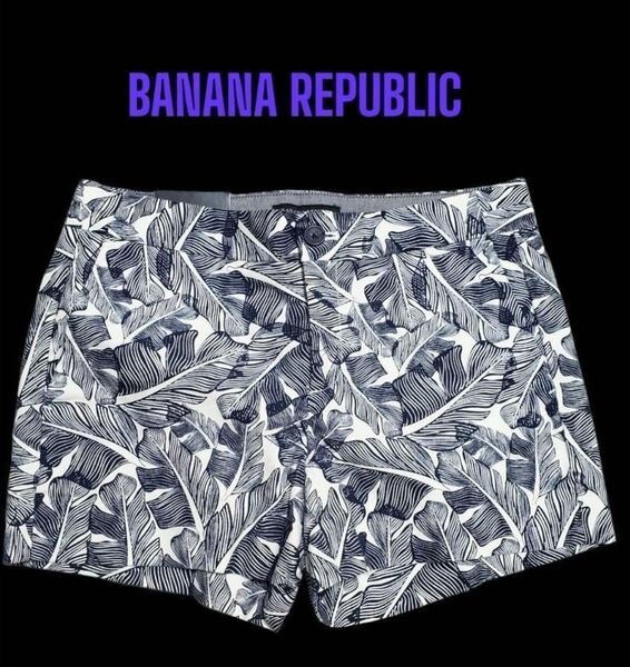 【新品】バナナリパブリック ショートパンツ ゴルフ ネイビー 柄