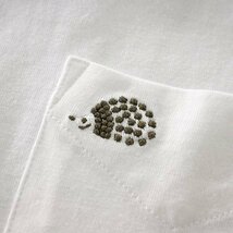 新品 チュウベイ 2023年 刺繍 バイカラー ポケット 長袖 Tシャツ M 白 【CH1431072_7】 CHUBEI 丸首 ロンT ポケT カットソー コットン_画像6