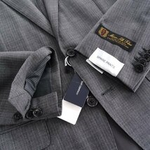 新品 スーツカンパニー 春夏 シルク ウール 2パンツ スーツ YA5(細身M) 灰 【J42366】 170-8D THE SUIT COMPANY セットアップ メンズ_画像5