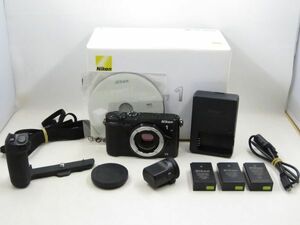 [21445R2]★新品級★NIKON 1 V3 ボディ + DF-N1000 + GR-N1010 元箱付き