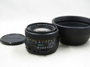 [21659S2]★新品級美観★MAMIYA SEKOR C 645 80mm F2.8 N フード付き