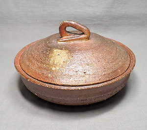 【陶芸作家 蓋物 土鍋】陶器 手づくり ハンドメイド 和食器 作品 在銘 インテリア