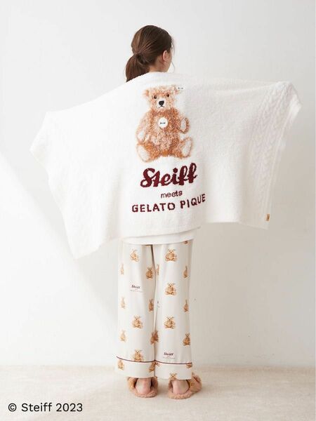 【新品】gelato pique（ジェラート ピケ）【Steiff】パウダージャガードブランケット