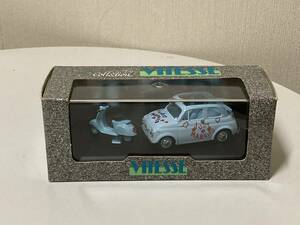 送料無料　VITESSE ビテス 1/43 フィアット 500 + ベスパ JUST MARRIED VITESSE FIAT 500 + VESPA ミニカー　模型