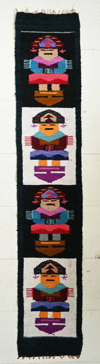 지금 구매하세요 [70's Vintage/Peruvian Handmade] 잉카제국 고대 태피스트리/러그/테이블러너/149×28cm/피삭 유적/jt-241-2-1, 태피스트리, 벽걸이, 태피스트리, 다른 사람