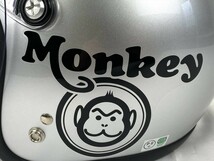HONDA ホンダ Monkey モンキー ヘルメット Lサイズ 59-60cm シルバー ブラック シールド C811（4520）_画像3