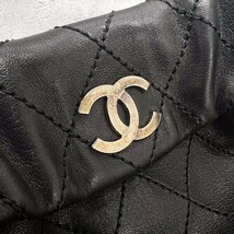 ◆美品/鑑定済み◆CHANEL シャネル ワイルドステッチ チェーンショルダーバッグ ラムスキン ブラック レディース シール マトラッセ_画像6