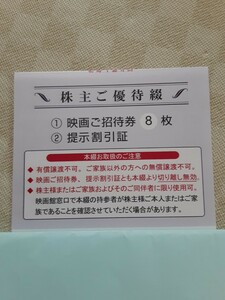 東京テアトル株主優待 映画ご招待券8枚②