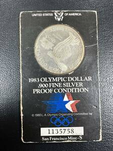 K021805 1983年　アメリカ　銀貨　オリンピック　プルーフ 
