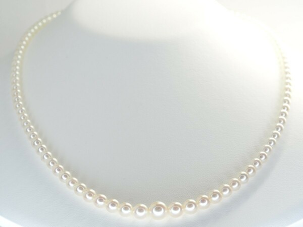 552 ブランドパール祭り！！MIKIMOTO　ミキモト　極上良質天然アコヤ真珠グラデーションネックレス　パール3.5mm ～7.0mm珠　